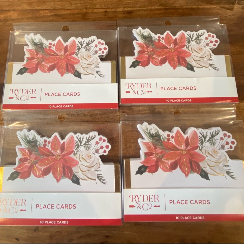 4 pack bundle of Christmas placecards